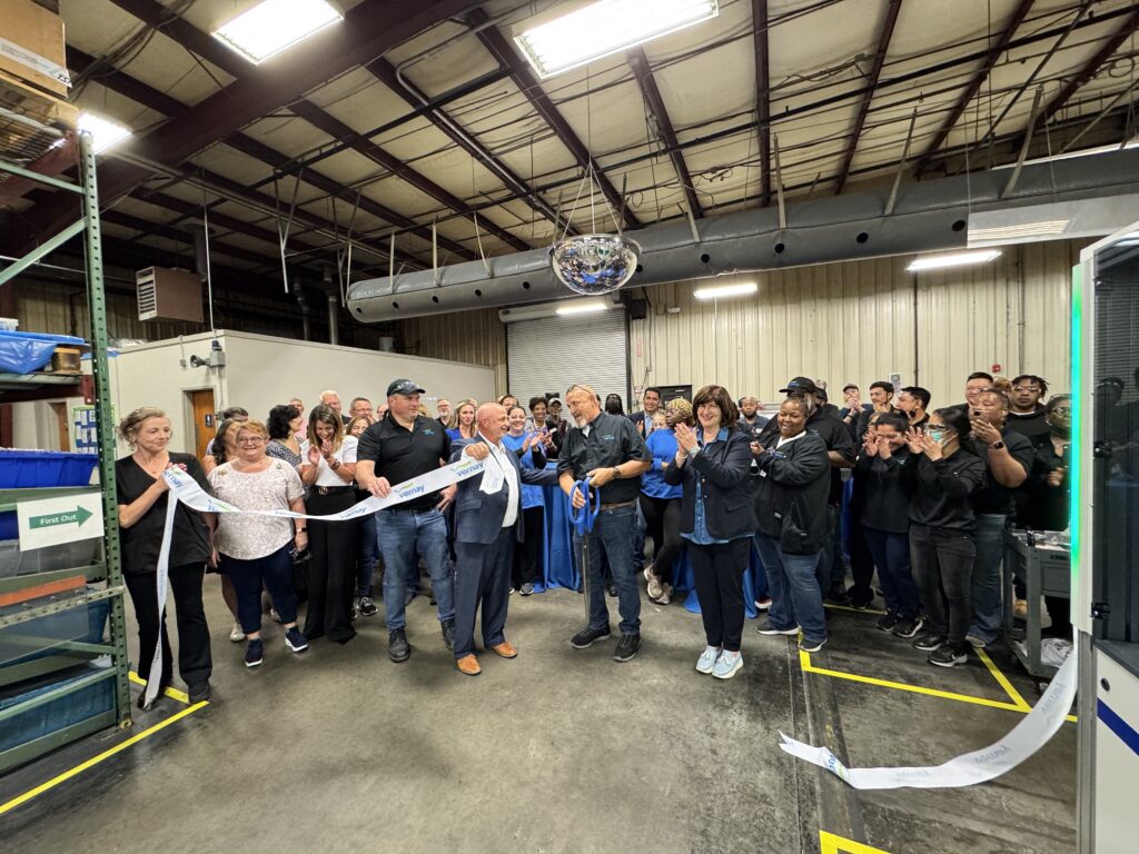 Manufacturing employees celebrate factory modernization, regional factory jobs, skilled trades employment and production careers